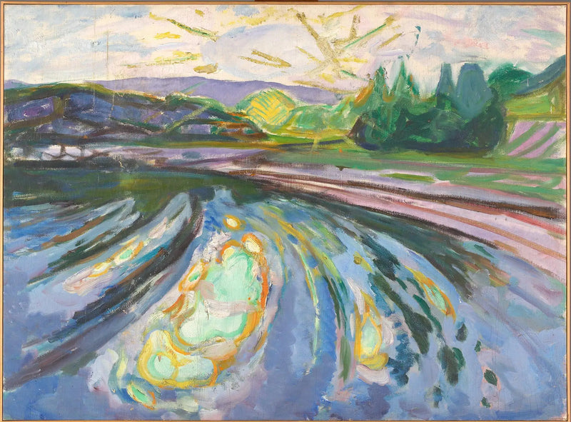Ondas contra a costa - Edvard Munch