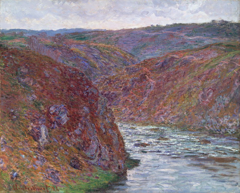 O Vale Creuse, dia cinzento W1221 - Claude Monet