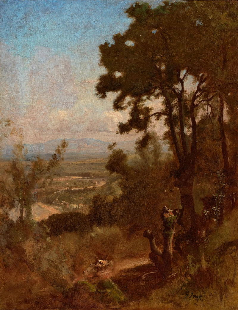 Vale perto de Perugia - George Inness