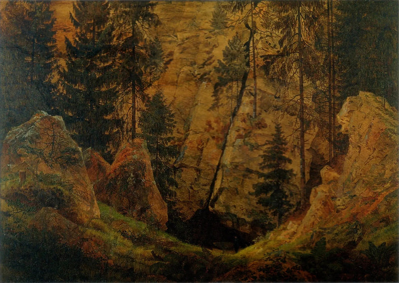 Vale do rochedo - Caspar David Friedrich