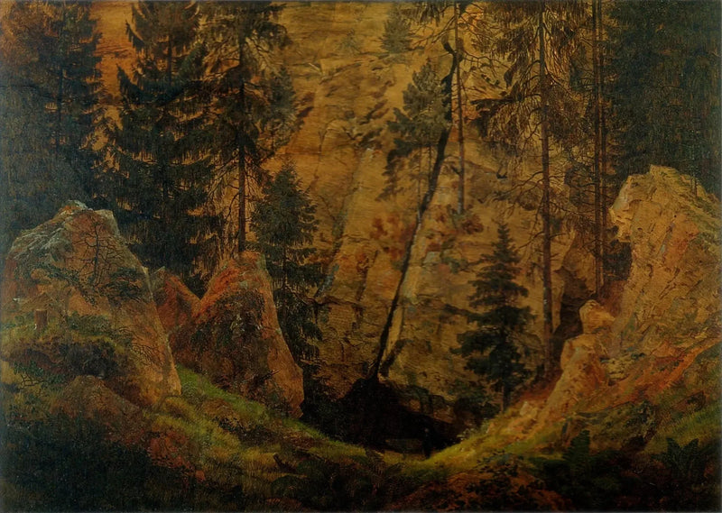 Vale do rochedo - Caspar David Friedrich