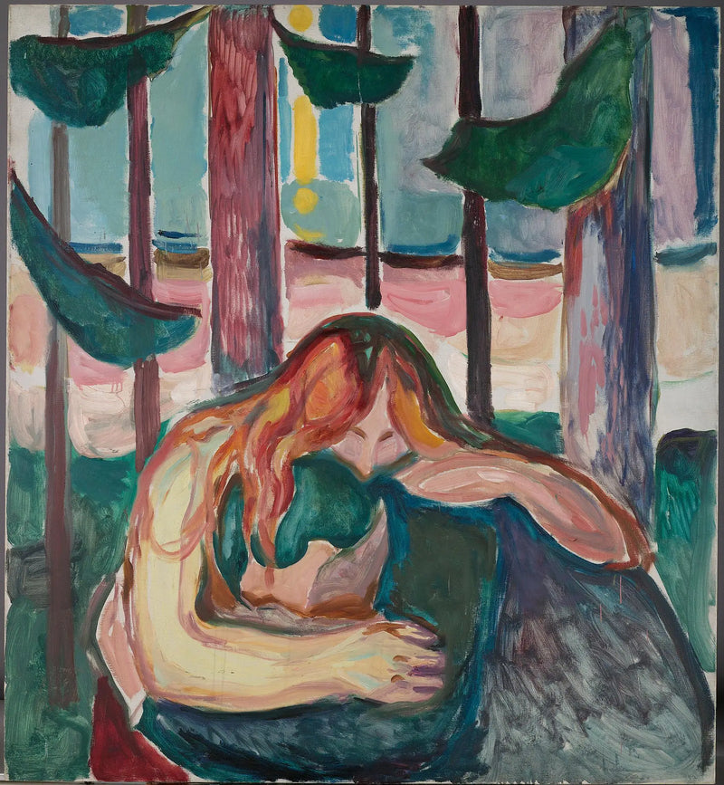 Vampiro na floresta - Edvard Munch