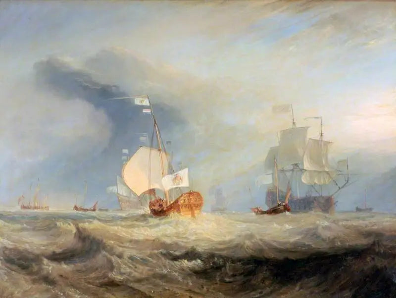 A Balsa de Van Tromp Entrando no Texel, 1645 - J. M. W. Turner
