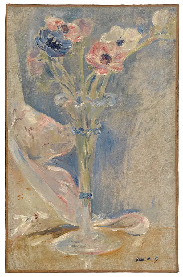 Vaso com anêmonas e saquinho de doces - Berthe Morisot