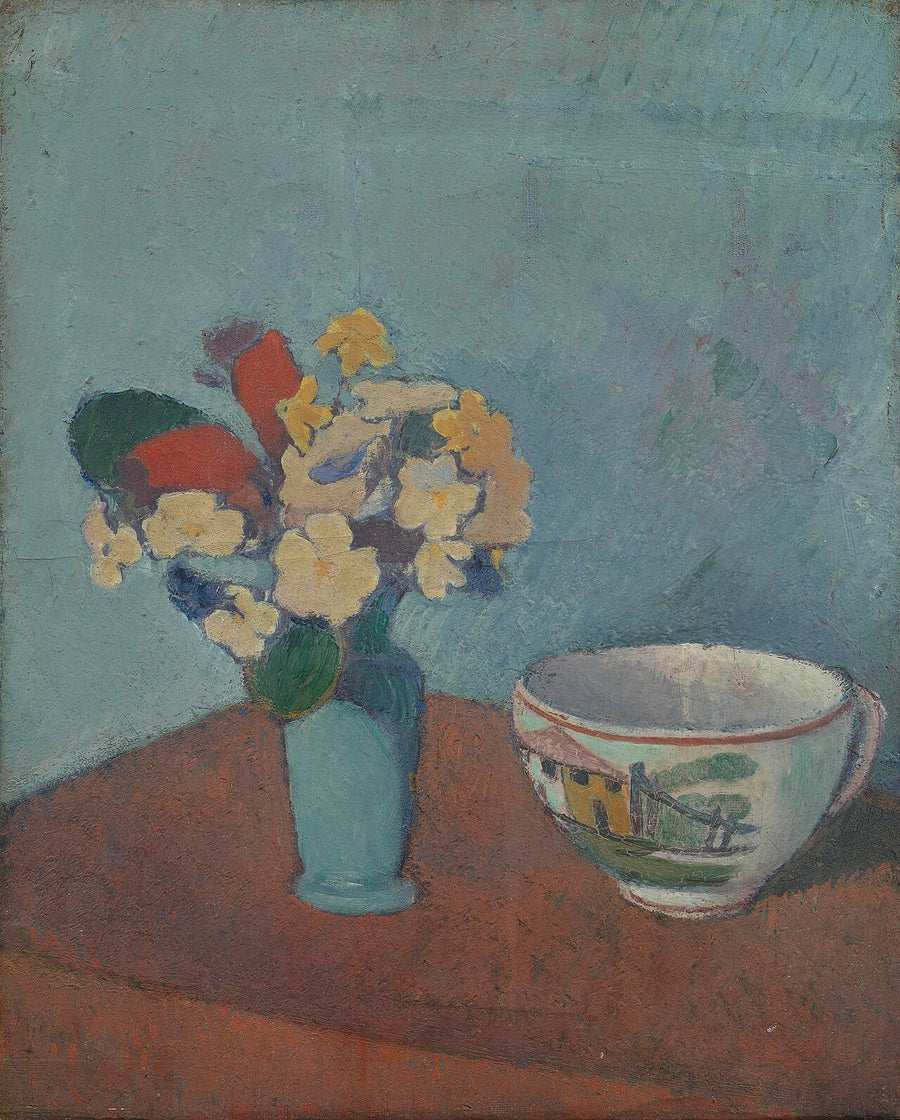Vaso com flores e xícara - Émile Bernard