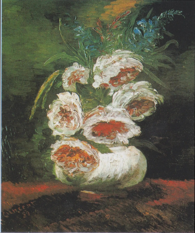 Vaso com peônias - Vincent van Gogh