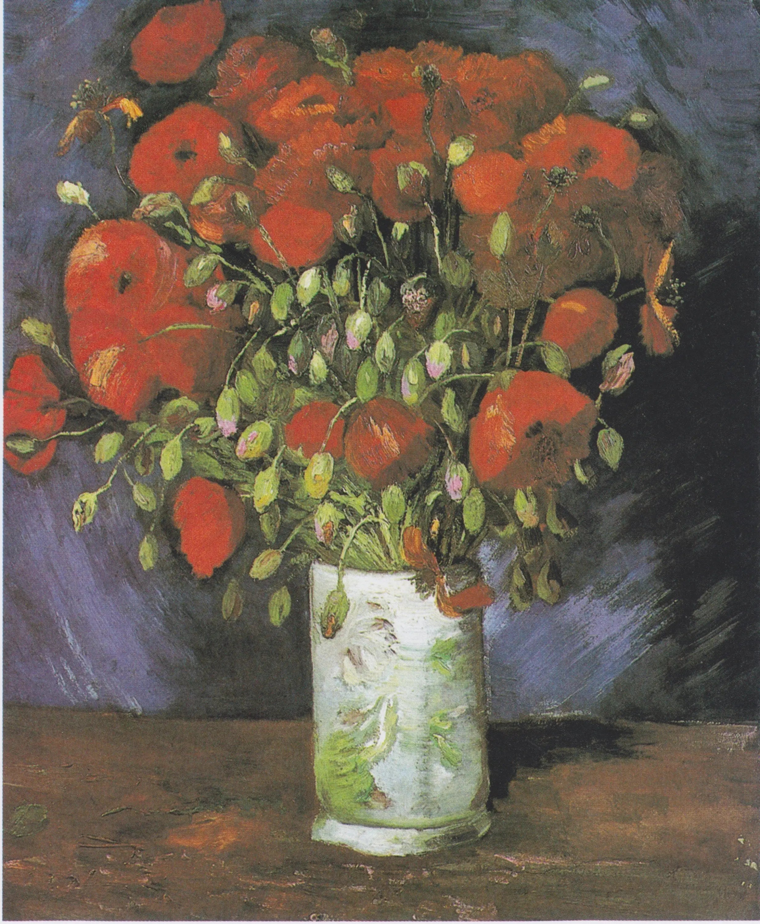 Reproduction du tableau « Vase de pavots - Vincent van Gogh » par Alpha Reproduction en peinture à l’huile