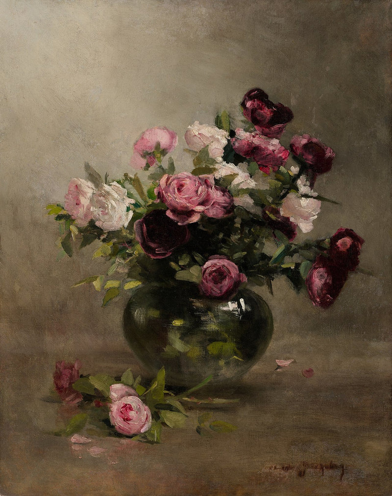Vaso de rosas - Eva Gonzalès