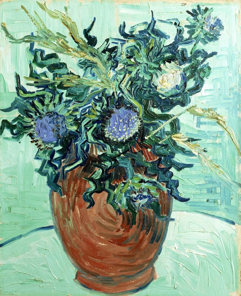 Vaso com flores e cardos - Vincent van Gogh