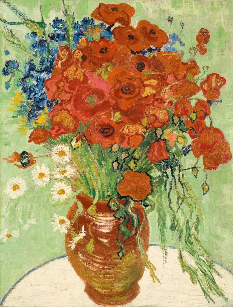 Vaso com margaridas e papoulas - Vincent van Gogh