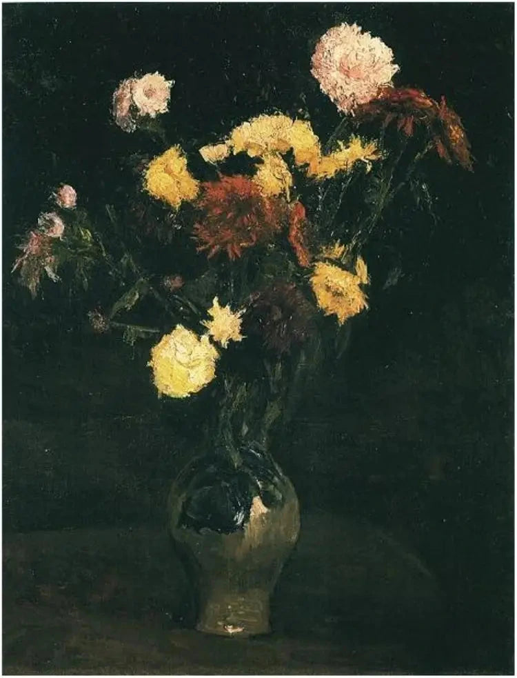 Vaso com cravos e zínias - Vincent van Gogh