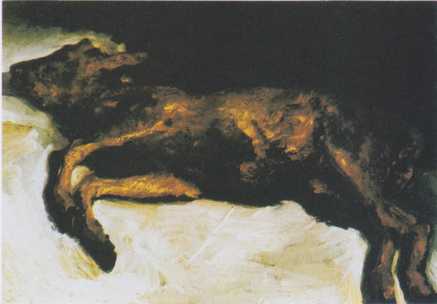 Bezerro recém-nascido na palha - Vincent van Gogh