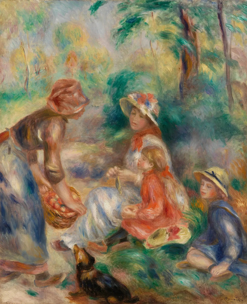 Vendedora de maçãs (A Vendedora de maçãs) - Pierre-Auguste Renoir