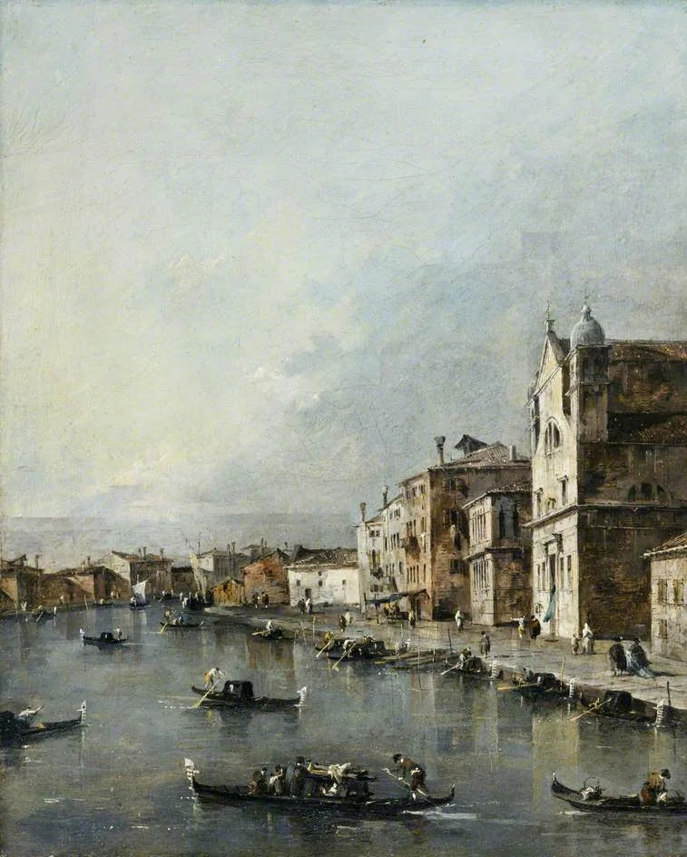 Veneza, a igreja Santa Lucia no Grande Canal - Francesco Guardi