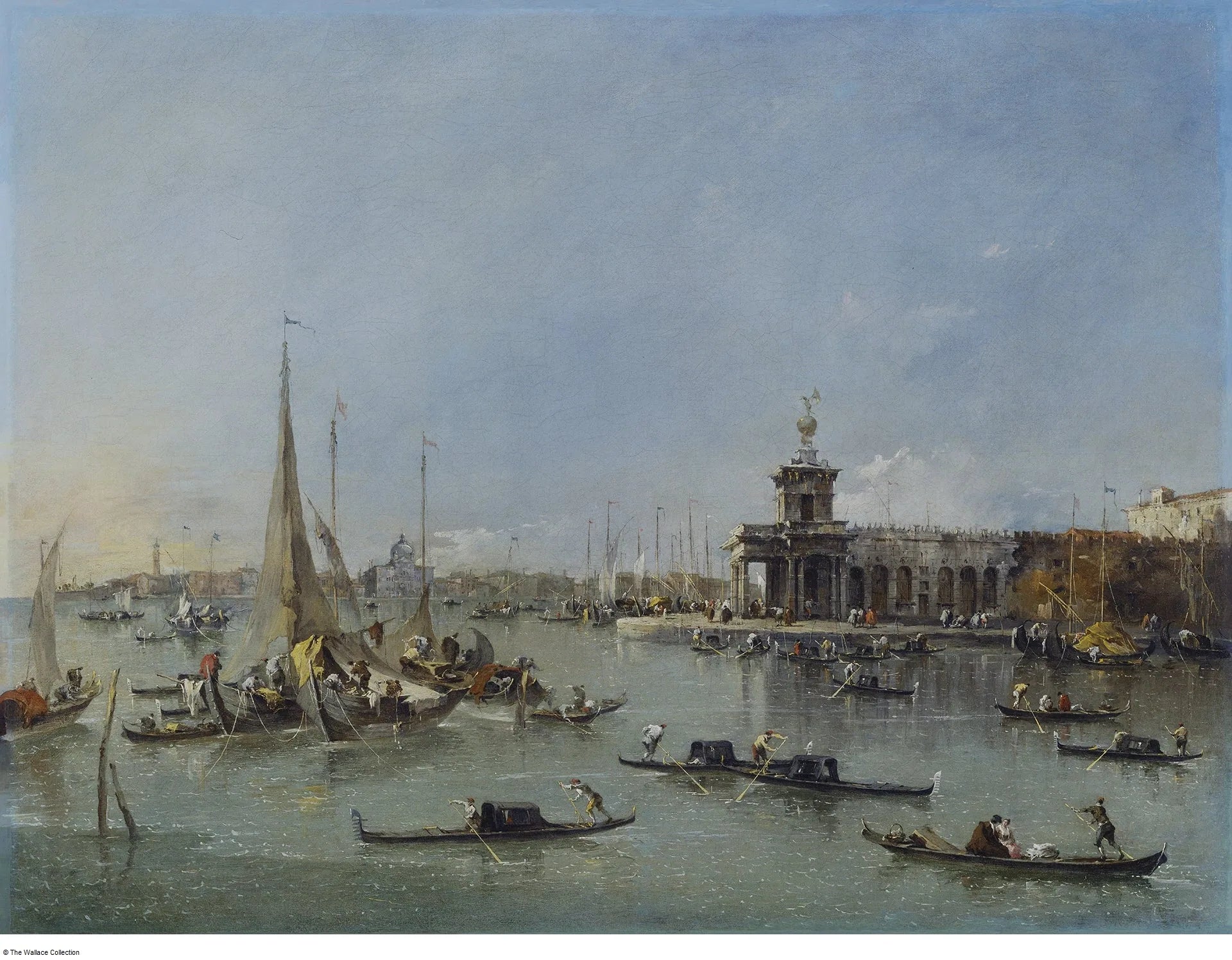 Venise : la Dogana avec la Giudecca - Francesco Guardi image 1 reproduction artisanale de tableau