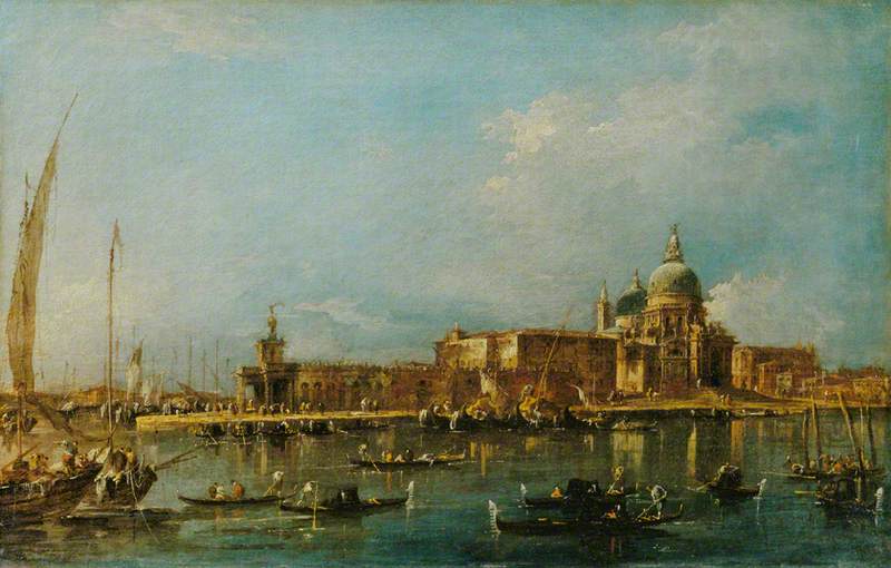 Veneza: a Dogana com Santa Maria della Salute - Francesco Guardi