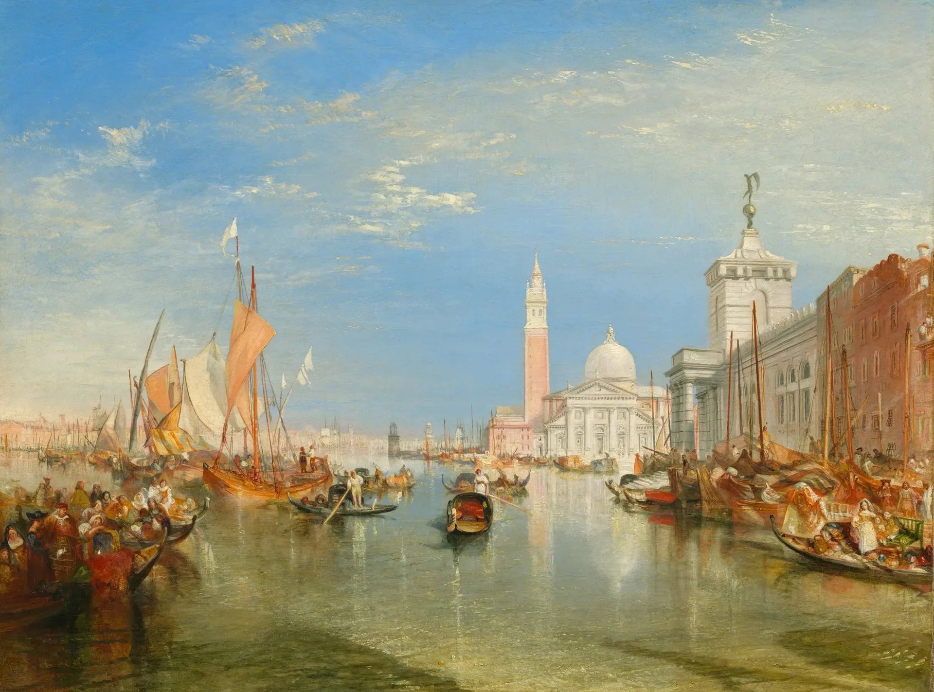Venise, la Dogana et San Giorgio Maggiore - J. M. W. Turner image 1 copie peinte à la main à l’huile