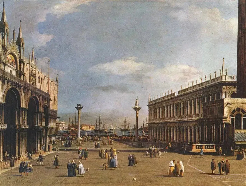 Veneza: a Piazzeta e a biblioteca San Marco - Canaletto