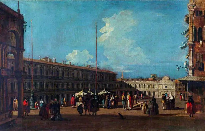 Veneza: a Praça de São Marcos vista para o oeste - Canaletto