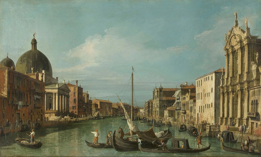 Veneza: o Grande Canal com os Scalzi e San Simeone Piccolo - Canaletto