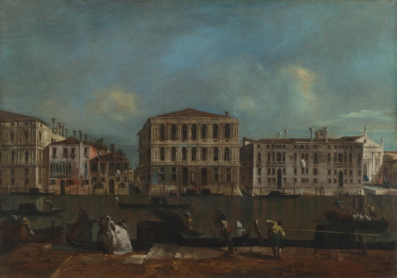 Veneza: O Grande Canal com o Palazzo Pesaro - Francesco Guardi