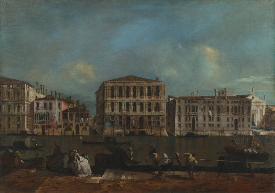 Veneza: O Grande Canal com o Palazzo Pesaro - Francesco Guardi