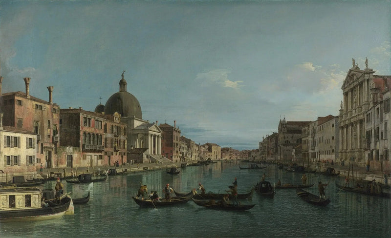 Veneza: o Grande Canal com San Simeone Piccolo - Canaletto