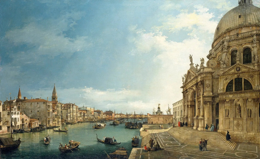 Veneza: o Grande Canal com Santa Maria della Salute, em direção ao bacino - Canaletto
