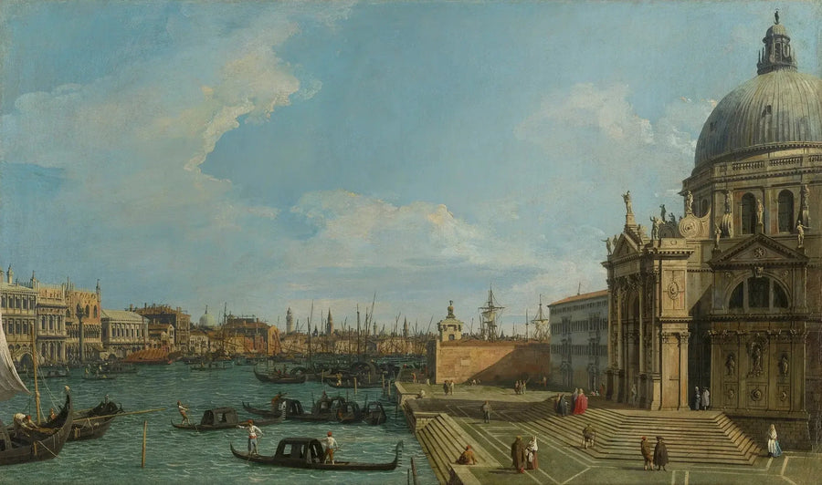 Veneza: o Grande Canal com Santa Maria della Salute em direção à Riva degli Schiavoni - Canaletto