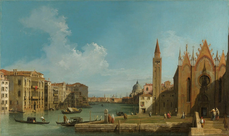 Veneza: O Grande Canal de Santa Maria della Carità no Bacia de San Marco - Canaletto