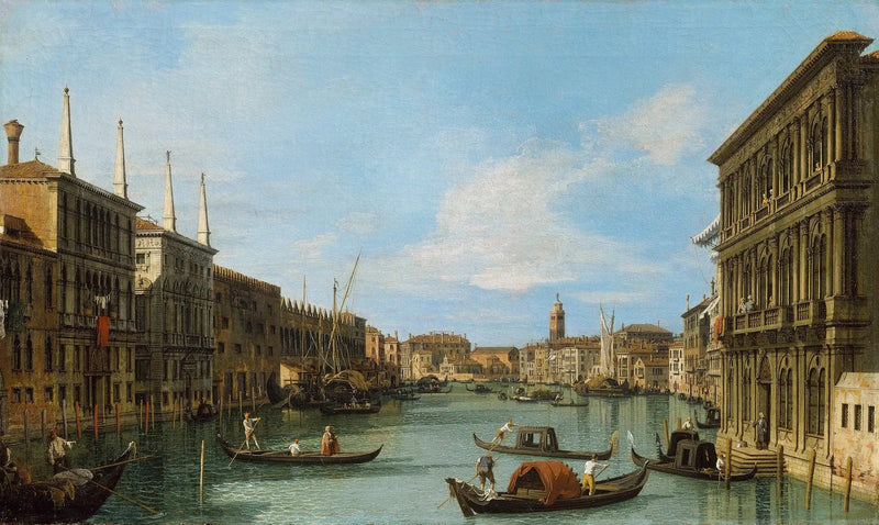 Veneza: o Grande Canal do Palácio Vendramin-Calergi em direção a San Geremia - Canaletto