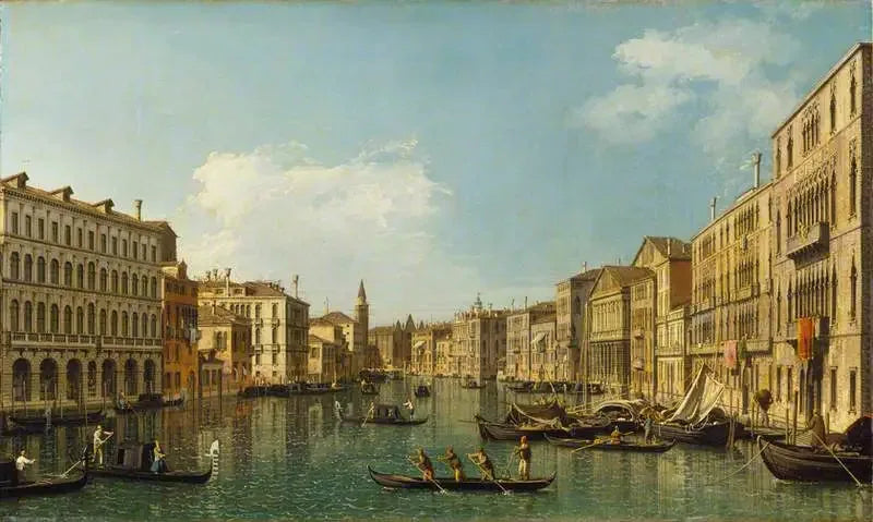 Veneza: o Grande Canal do Palazzo Foscari na Carità - Canaletto
