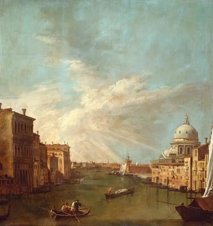 Veneza: o Grande Canal em direção ao bacino, com Santa Maria della Salute - Canaletto