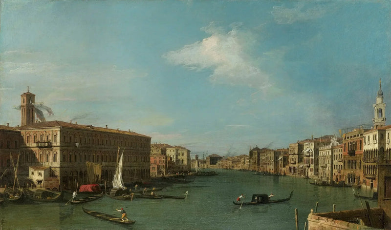Veneza: o Grande Canal em direção ao Norte a partir do Rialto - Canaletto