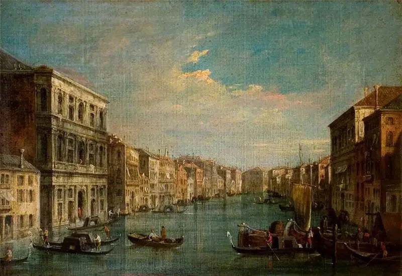 Veneza: o Grande Canal visto do sudoeste a partir do Palazzo Grimani - Canaletto