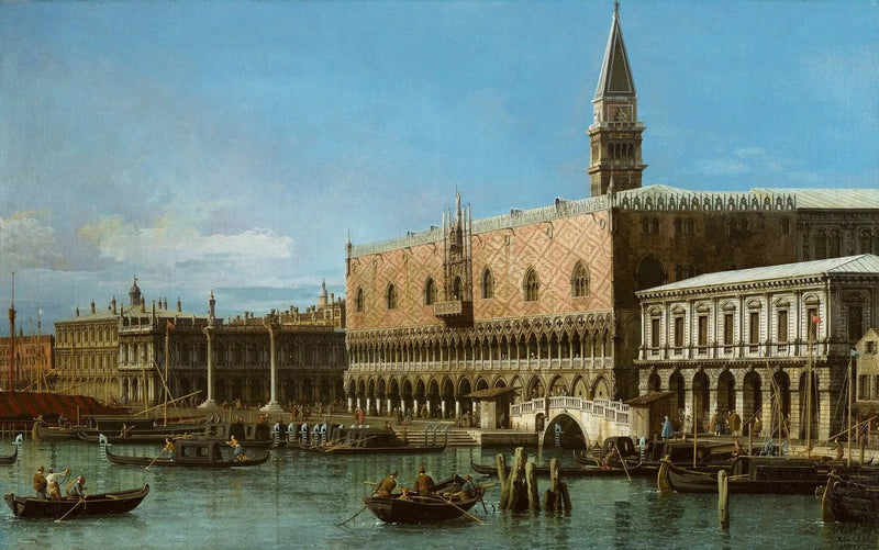 Veneza: o Molo com as prisões e o palácio do Doge - Canaletto