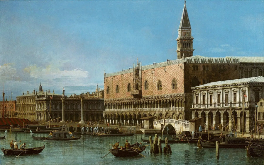Veneza: o Molo com as prisões e o palácio do Doge - Canaletto