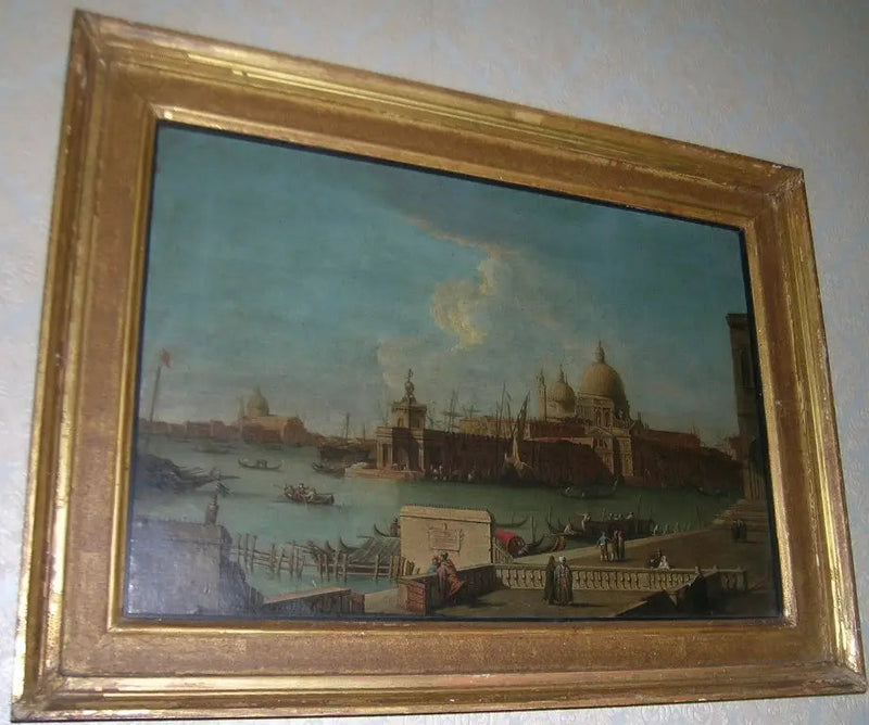 Veneza: o Molo em direção à Alfândega e Santa Maria della Salute - Canaletto