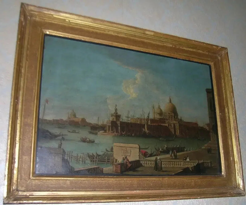 Veneza: o Molo em direção à Alfândega e Santa Maria della Salute - Canaletto