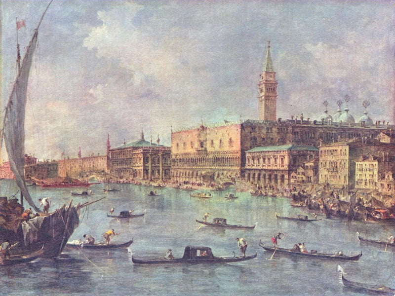 Veneza: o Palácio dos Doges e o Molo - Francesco Guardi