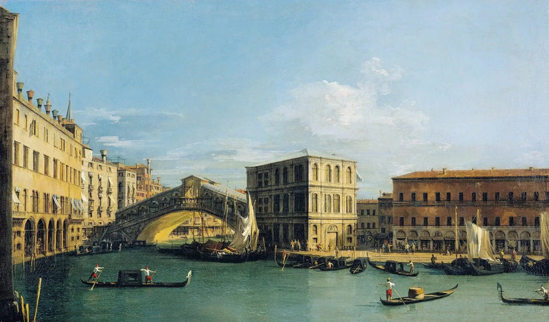 Veneza: a ponte de Rialto em direção ao Norte - Canaletto