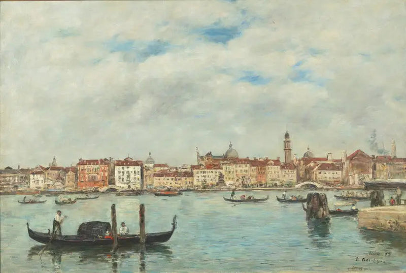 Veneza. Cais dos Escravos - Eugène Boudin