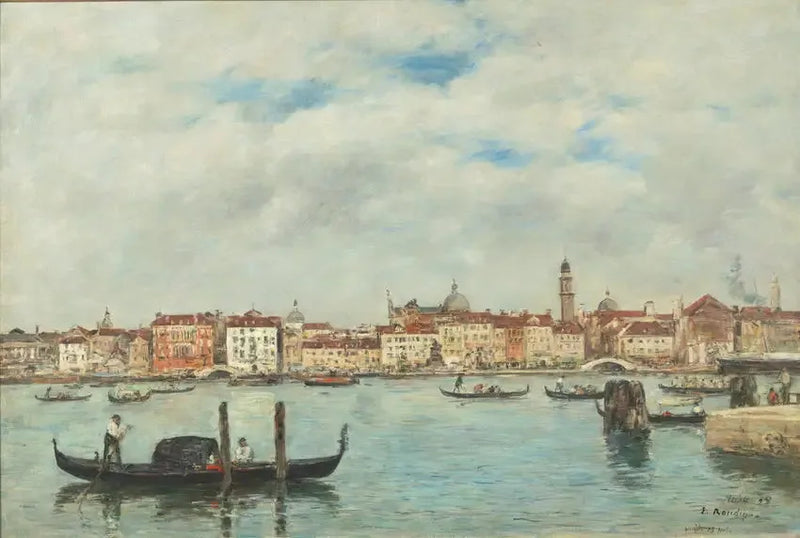 Veneza. Cais dos Escravos - Eugène Boudin