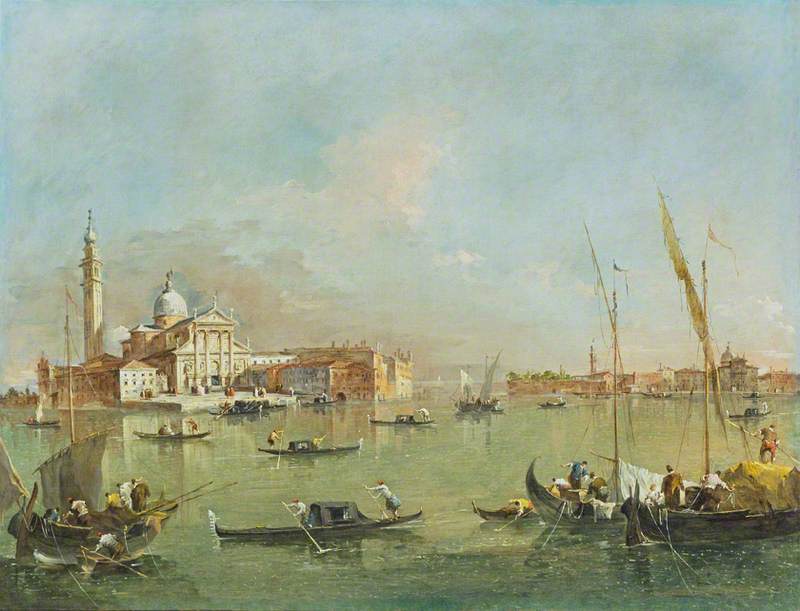 Veneza: San Giorgio Maggiore com a Giudecca e a Zitelle - Francesco Guardi