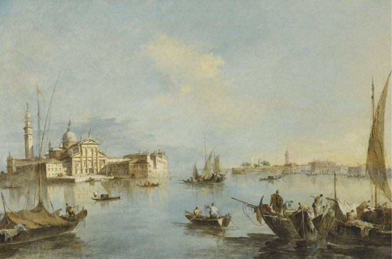 Veneza, vista da igreja de San Giorgio Maggiore com o fim da Giudecca - Francesco Guardi