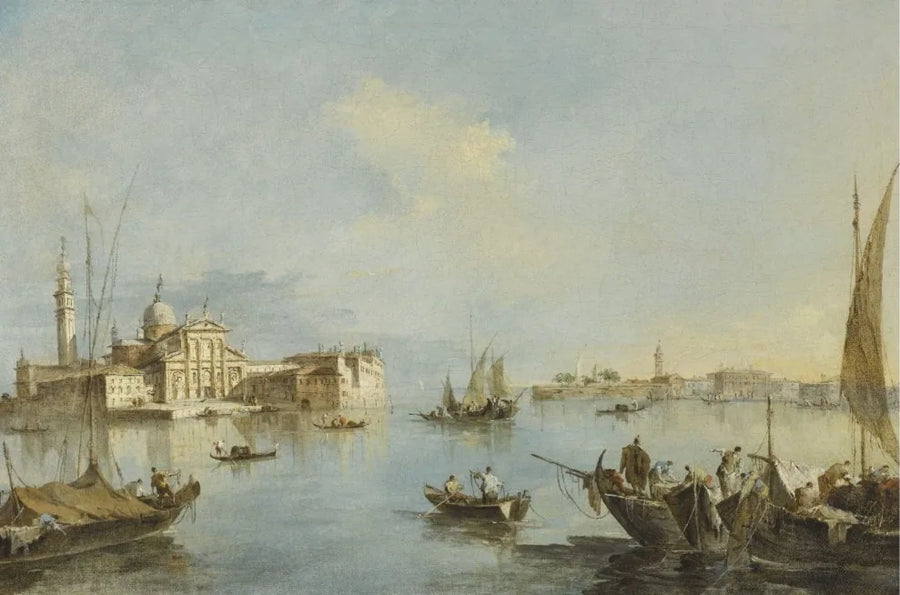 Veneza, vista da igreja de San Giorgio Maggiore com o fim da Giudecca - Francesco Guardi