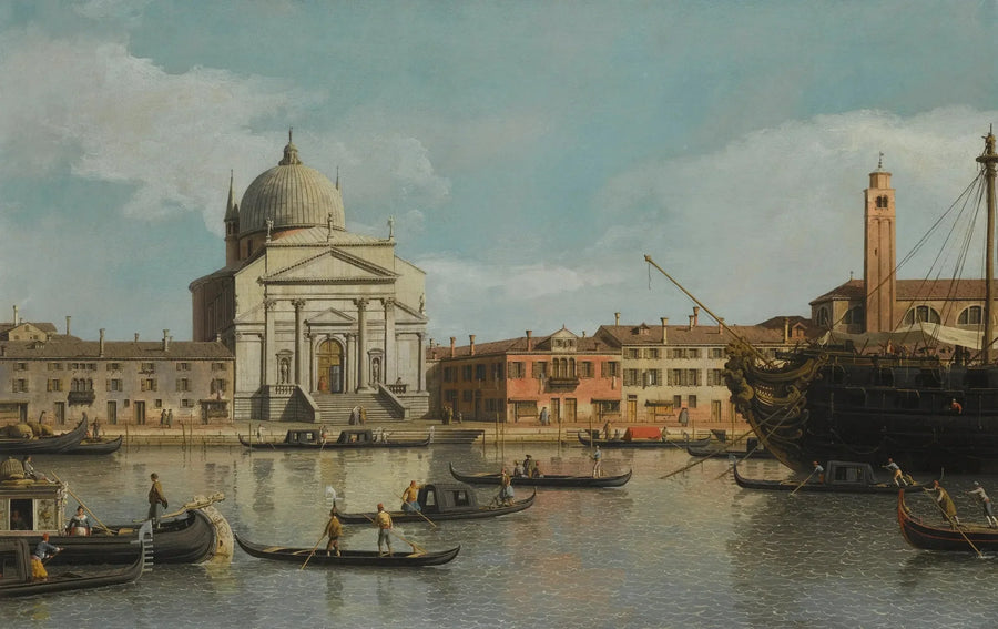 Veneza, vista das igrejas do Redentore e San Giacomo - Canaletto