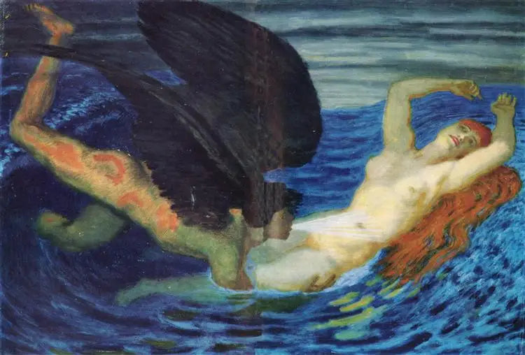 Vento e ondas - Franz Von Stuck