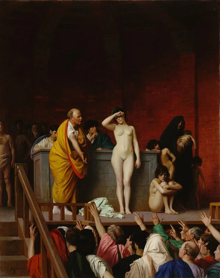 Venda de escravos em Roma - Jean-Léon Gérôme