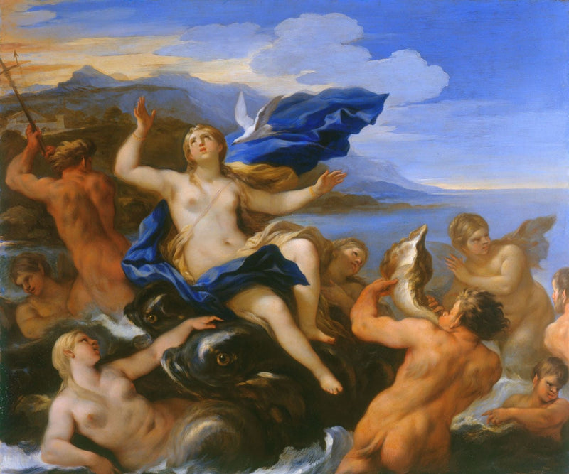 Vênus aprende a angústia de Cupido - Luca Giordano